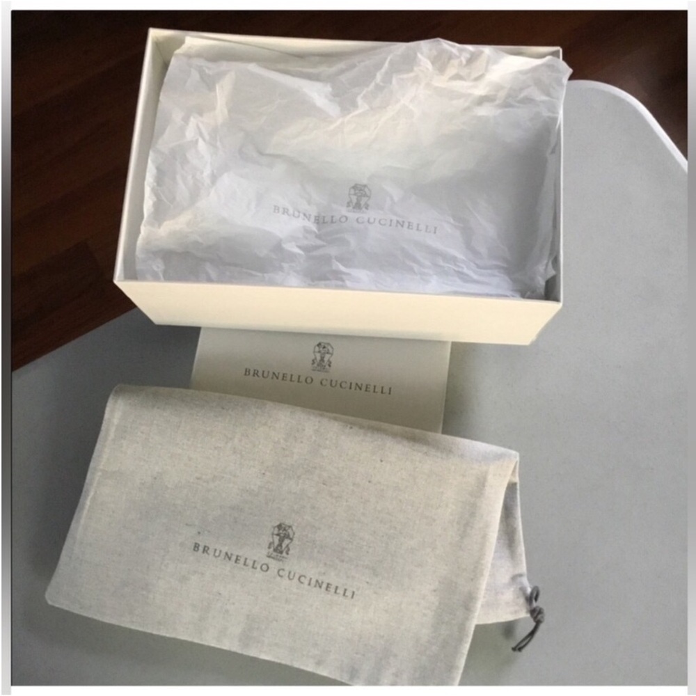 BRUNELLO CUCINELLI BOX W/1 NEW DUST BAG LOGO PRINTED SOME TISSUE LOGO PRINTED